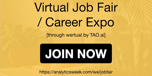 Image principale de AnalyticsWeek Virtual Job Fair / Career Networking Event #Greeneville