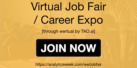 AnalyticsWeek Virtual Job Fair / Career Networking Event #Springfield