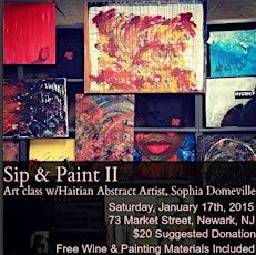 Sip-N-Paint II: Newark Edition w/ Haitian American Abstract Artist, Sophia Domeville primary image