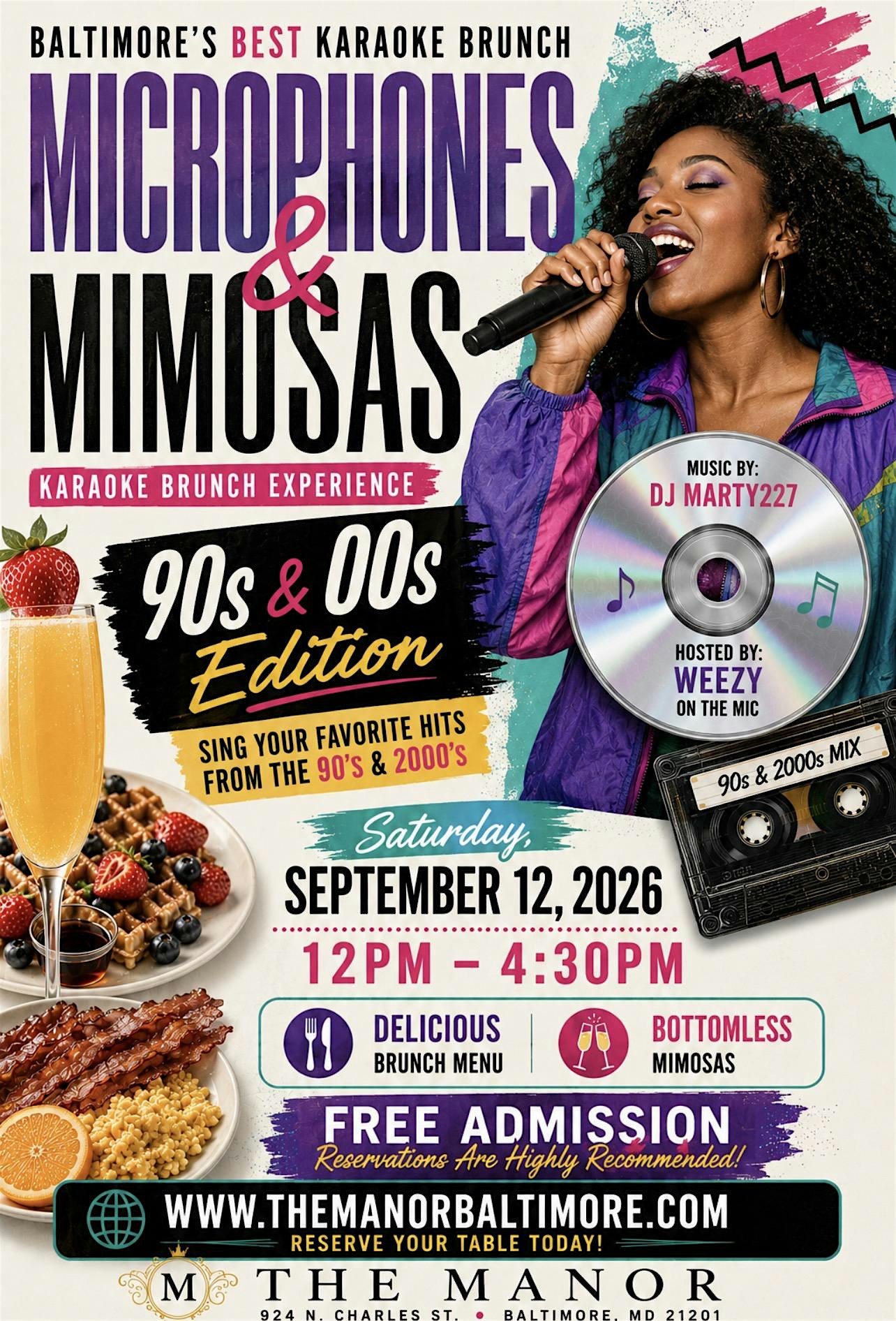 Microphones & Mimosas Karaoke Brunch 90s & 00s Edition