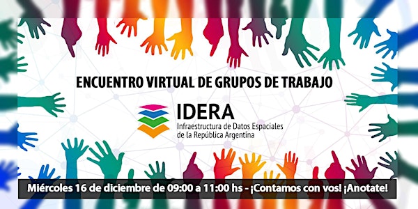 Encuentro  Virtual de Grupos de Trabajo de IDERA -