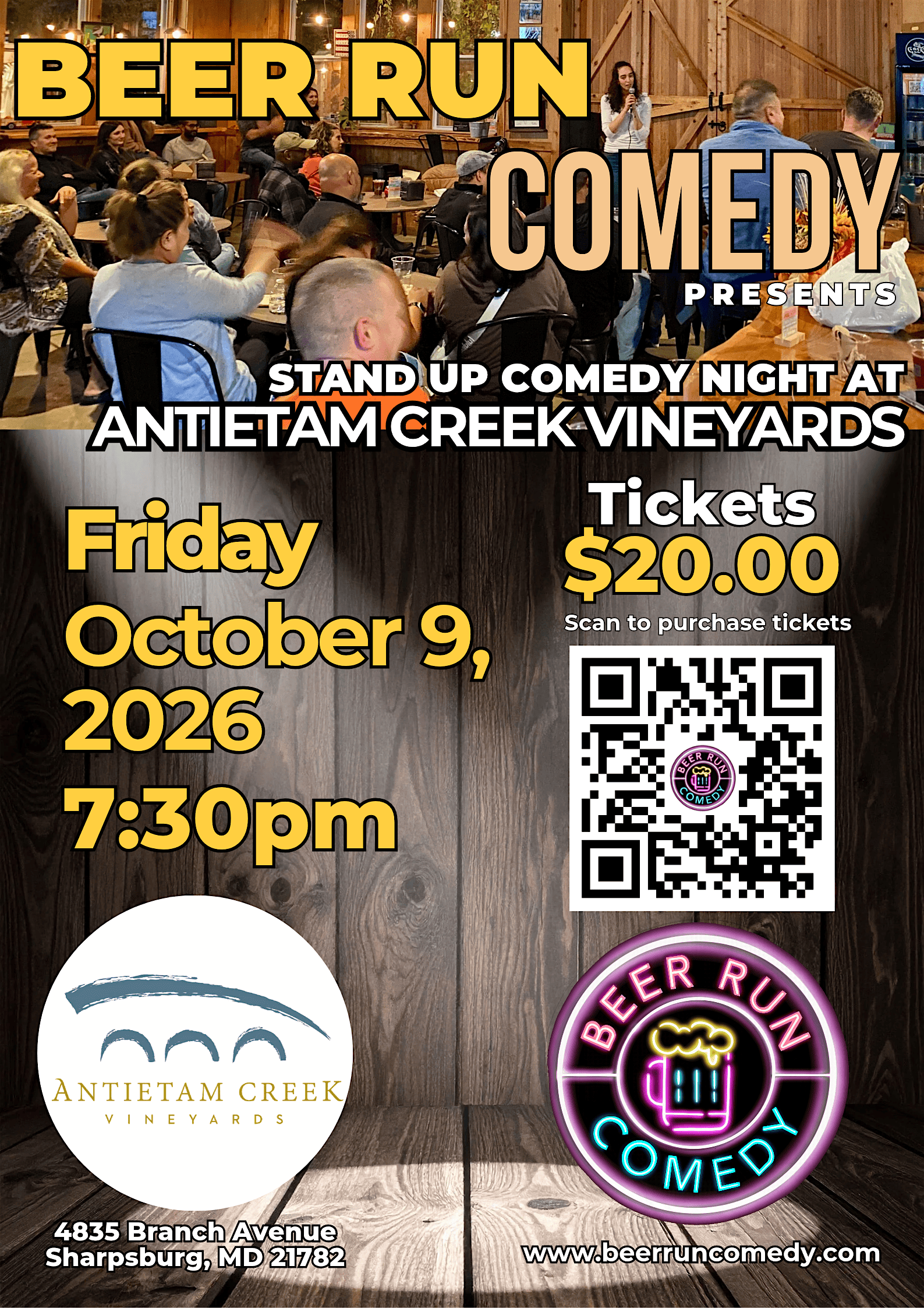 Stand Up Comedy Night at Antietam Creek Vineyards
