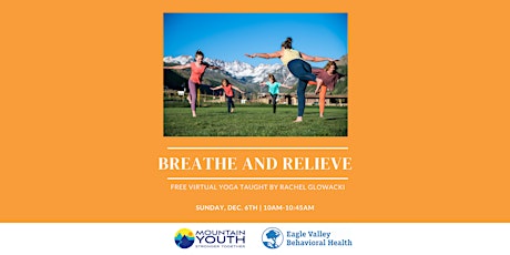 FREE Virtual Yoga "Breathe and Relieve" Class with Rachel Glowacki primary image
