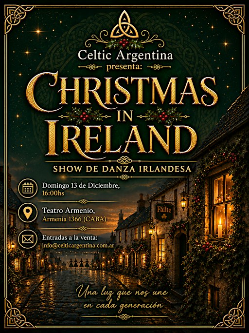 Afiche de CHRISTMAS IN IRELAND - Show de Danza Irlandesa