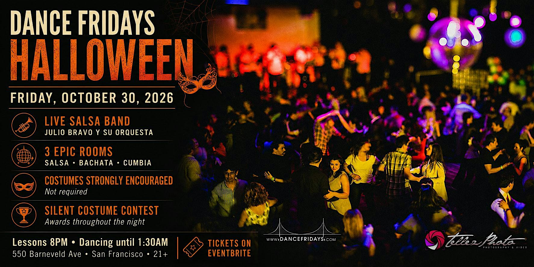 Dance Fridays Halloween live Salsa party