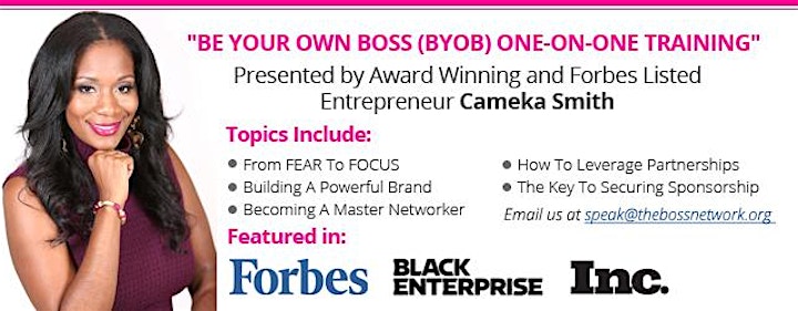 BOSS Coaching Session W/ Cameka Smith: (Register To Confirm Date) image