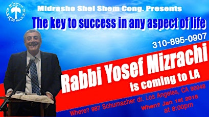 Rabbi Yosef Mizrachi in LA primary image