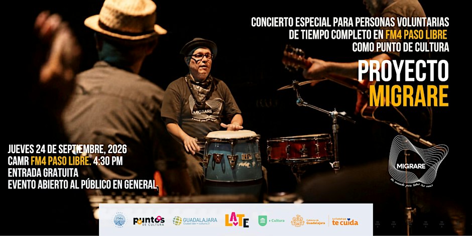 MIGRARE, CONCIERTO PARA PERSONAS VOLUNTARIAS DE TIEMPO COMPLETO