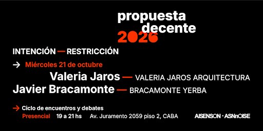 Afiche de Propuesta Decente 2026 VALERIA JAROS | JAVIER BRACAMONTE