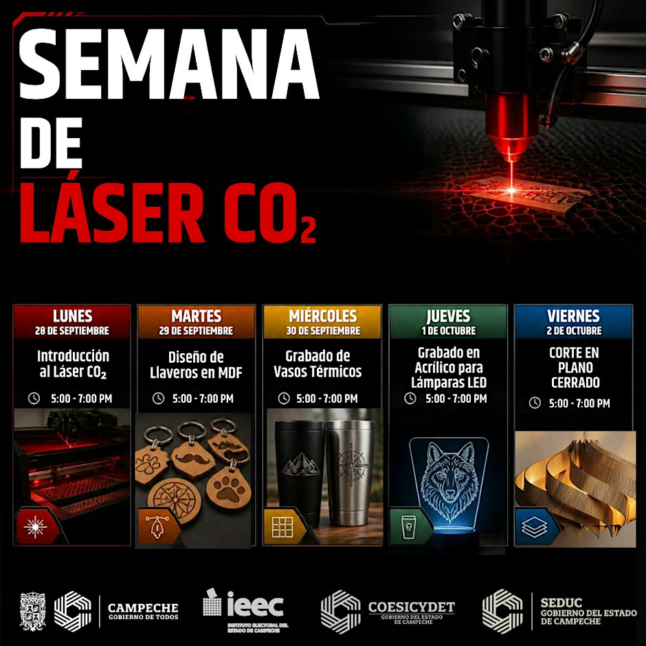 Semana de láser CO₂: Diseño de Llaveros en MDF