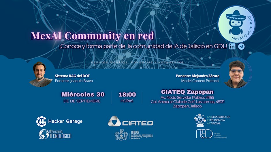 MexIA: Comunidad de IA en Guadalajara, reunión de Septiembre 2026