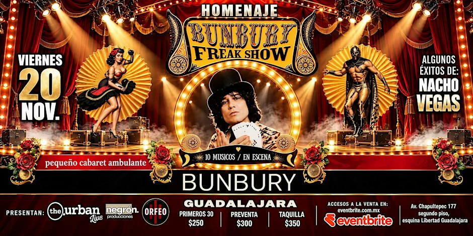 Orfeo presenta "Homenaje a Bunbury" | Concierto | Guadalajara