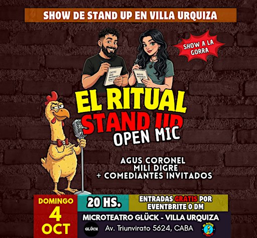 Afiche de El Ritual STAND UP | 04 OCT 26 | 20hs. VILLA URQUIZA