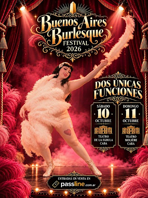 Afiche de Buenos Aires Burlesque Festival - GalaVelvet