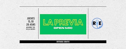 Afiche de LA PREVIA | Open Mic de Stand Up