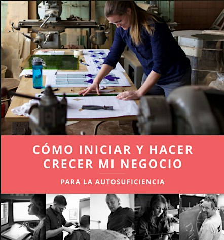 Afiche de Curso Como iniciar y hacer crecer mi negocio para la autosuficiencia