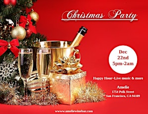 Christmas Party at Amelie wine bar primary image