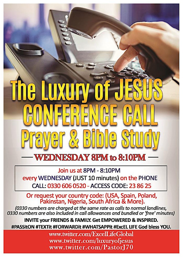 The Luxury of Jesus *MEETINGS HAS STOPPED* UNTIL FURTHER NOTICE (Still Prayer every Wednesday) image