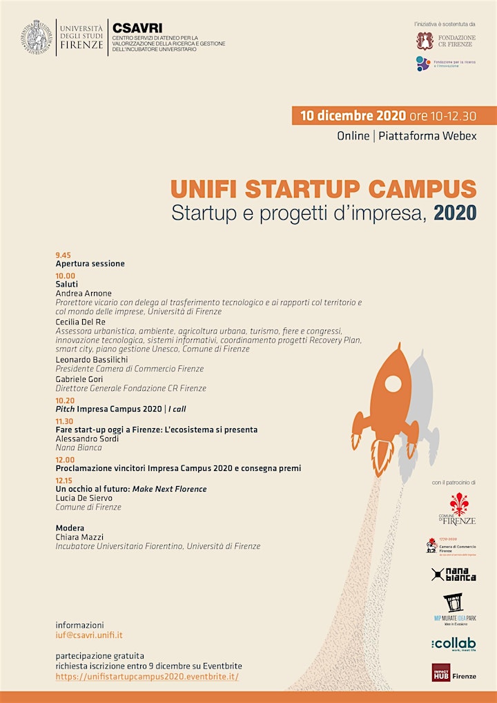 Immagine Unifi Startup Campus: startup e progetti d'impresa 2020