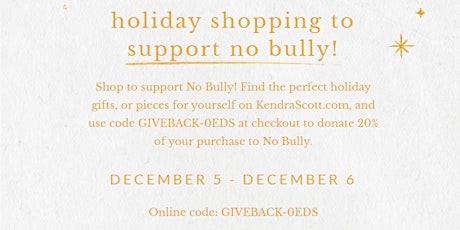 No Bully Kendra Scott Give Back Code - 20%! primary image