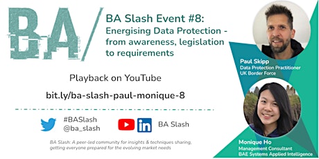 BA/ #8: Energising Data Protection - awareness, legislation & requirements primary image