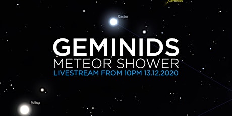 Geminids Live Stream 2020 primary image