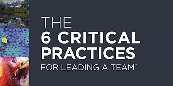 Leadership Series: The 6 Critical Practices for Leading a Team