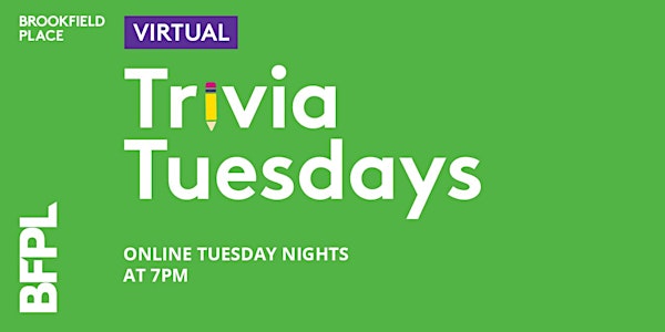 BFPL Digital Trivia Tuesdays w/ The Union of Quizzers