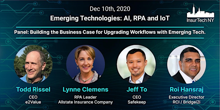 
		InsurTech NY: Emerging Technologies - AI, RPA and IoT image
