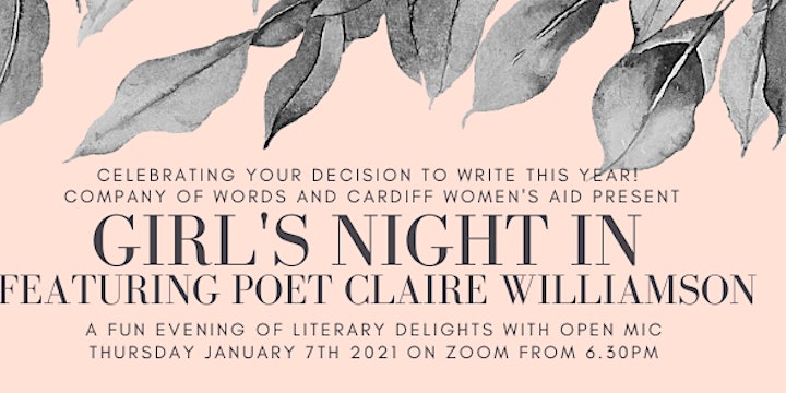 Open Mic: Girl's Night In featuring poet  Claire Williamson (online)