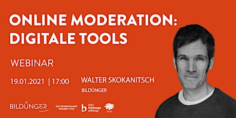 Hauptbild für WEBINAR:ONLINE MODERATION - TOOLS