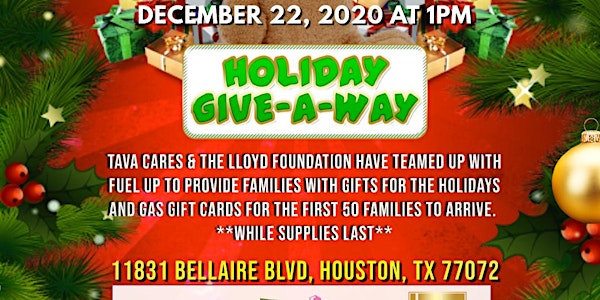 Tava Cares & FuelUp Toy GIve Away & Gas Cards For The Holidays