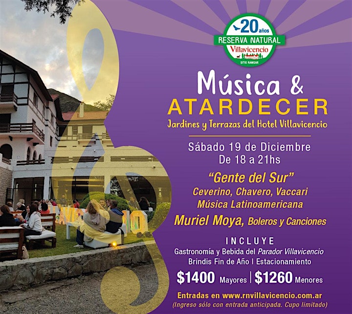 Imagen de Música y Atardecer en las Terrazas y Jardines del Hotel Villavicencio
