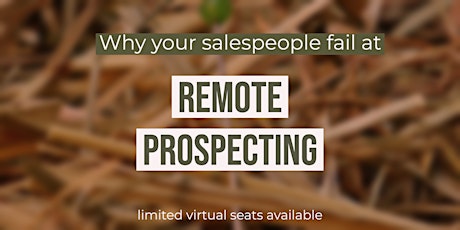 Remote Prospecting: Why your salespeople struggle and how to fix for 2021 primary image