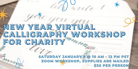 New Year Calligraphy Workshop for Charity! ONLINE - CANADA ONLY primary image