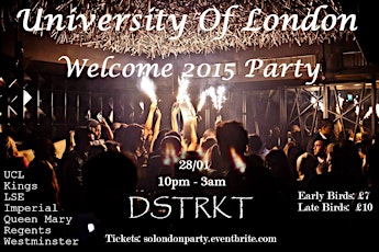 Students Of London Welcome 2015 Party primary image