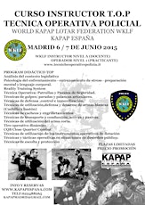 Imagen principal de CURSO INSTRUCTOR  TÉCNICA OPERATIVA POLICIAL / WKLF /KAPAP ESPAÑA