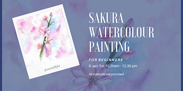 Sakura Watercolour Painting for beginners