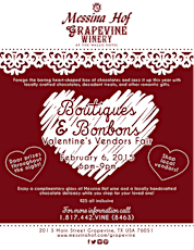 Boutiques & Bonbons - A Decadent Valentine's Showcase at Messina Hof primary image