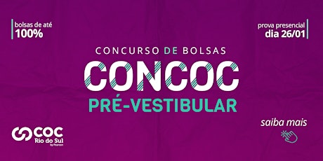 Imagem principal do evento CONCURSO BOLSA DE ESTUDOS EXTENSIVO E SEMI-COCMED 2020