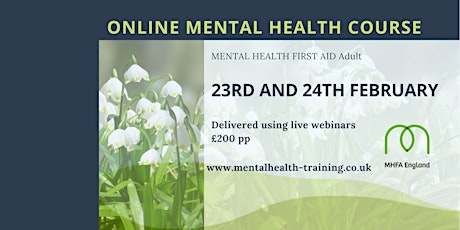 MHFA Adult Mental Health First Aid course ONLINE primary image