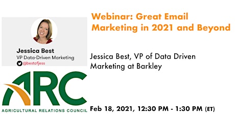 Image principale de ARC Webinar: Great Email Marketing in 2021 and Beyond