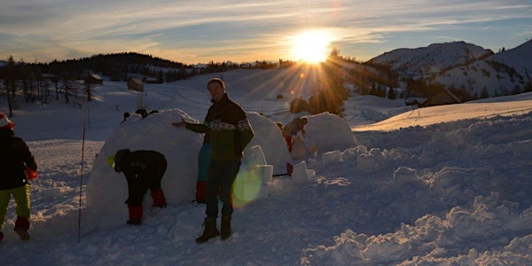 Iglubau mit Schneeschuhwanderung, Grazerhütte, Tauplitz (Stmk.) 2022