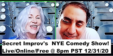 New Years Eve Comedy Live Online & Free with Secret Improv Society primary image