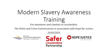 Free Modern Slavery Awareness Training for Volunteers & Charities primary image