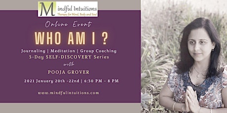 WHO AM I? 3-Day Self-discovery Series with Pooja Grover primary image