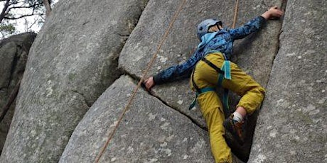 Rock-climbing at Leanganook, Mt Alexander, 4th Jan 2021