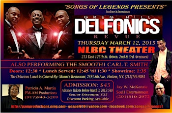"Songs of Legends" Presents: Greg Hill and The Delfonics revue primary image