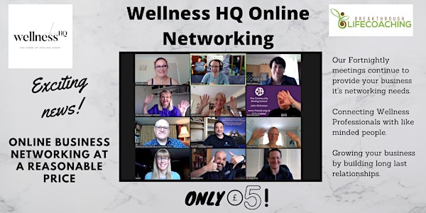 Wellness HQ Online Networking 2nd  of March 2021