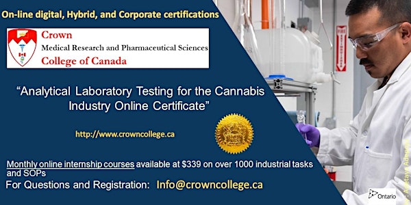 Analytical Laboratory Testing for the Cannabis Industry Online Certificate